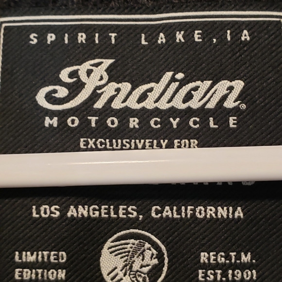 Indian Motorcycle Zip up Sweater Embroidered Logo 2000s does 1950s Medium - Picture 4 of 6